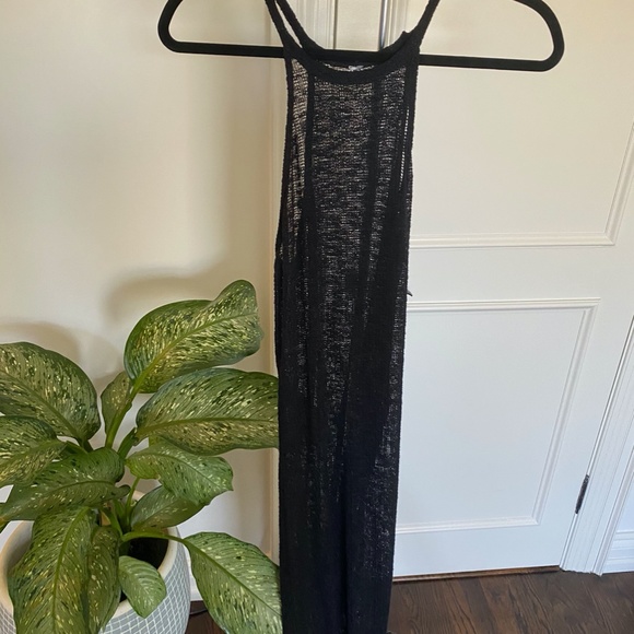 Black Long Knitted Cover-Up - Picture 2 of 5